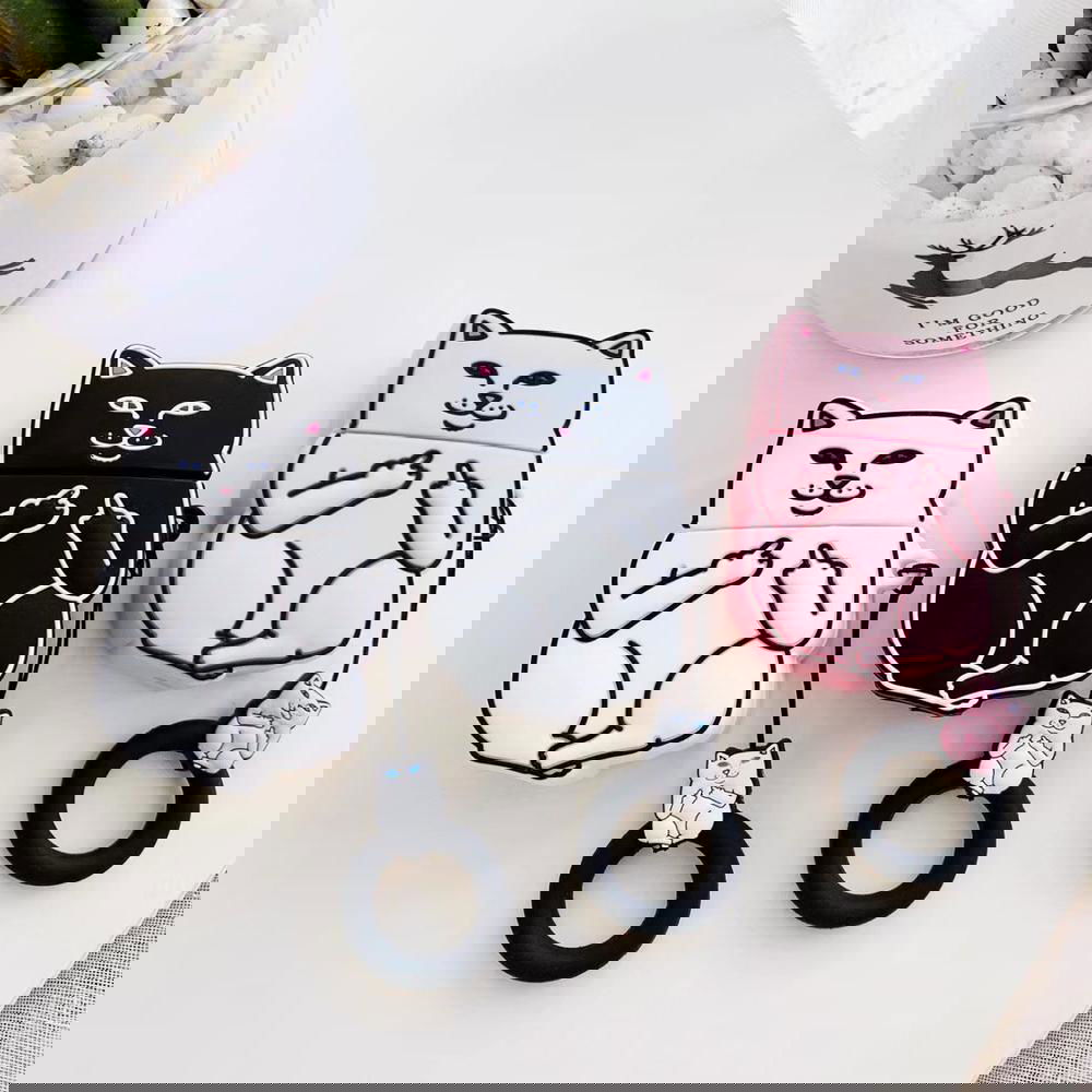 Cartoon Cat AirPods Case - World's Finest -