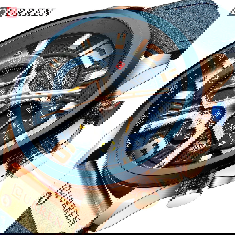 Military Leather Chronograph Wristwatch - World's Finest -