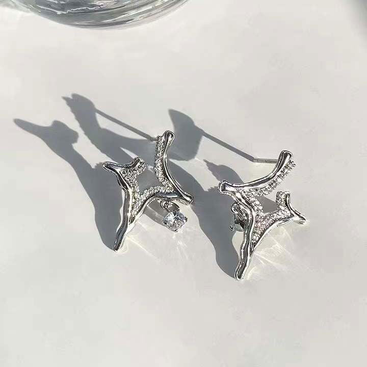 Asterism Rhinestone Earrings - World's Finest - 