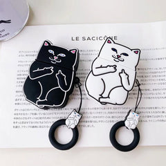 Cartoon Cat AirPods Case - World's Finest - 