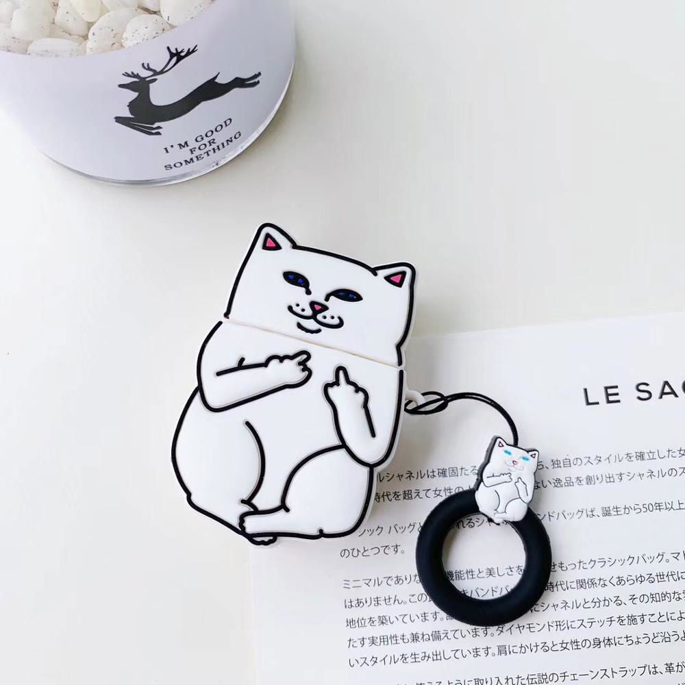 Cartoon Cat AirPods Case - World's Finest - 