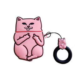 Cartoon Cat AirPods Case - World's Finest - 
