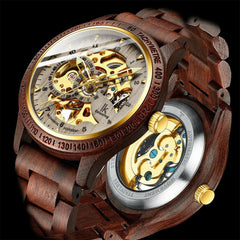 Classic Wooden Men's Mechanical Watch - World's Finest - 