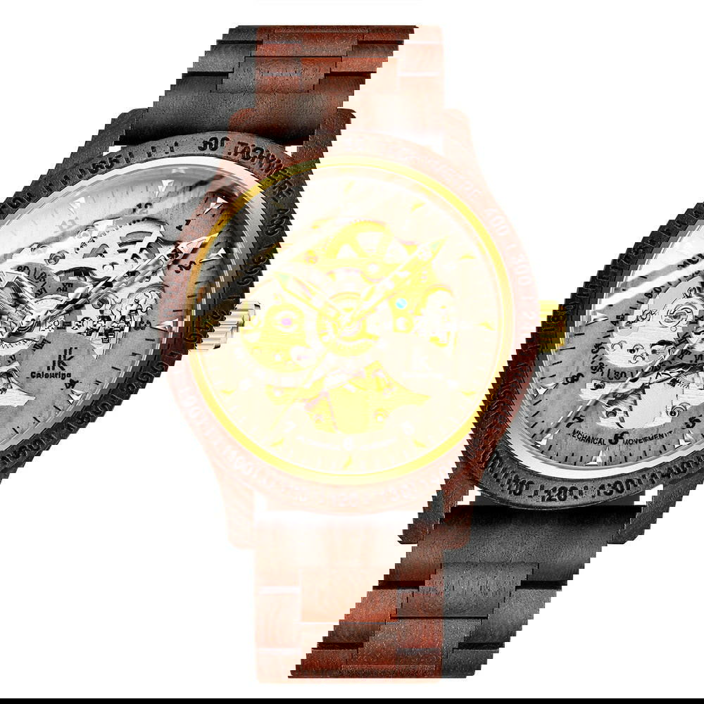 Classic Wooden Men's Mechanical Watch - World's Finest - 