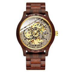 Classic Wooden Men's Mechanical Watch - World's Finest - 