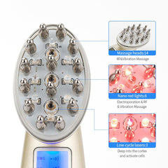 Electric Laser Hair Growth Comb Infrared EMS RF Vibration Massager Microcurrent Hair Care Hair Loss Treatment Hair Regrowth - World's Finest - 