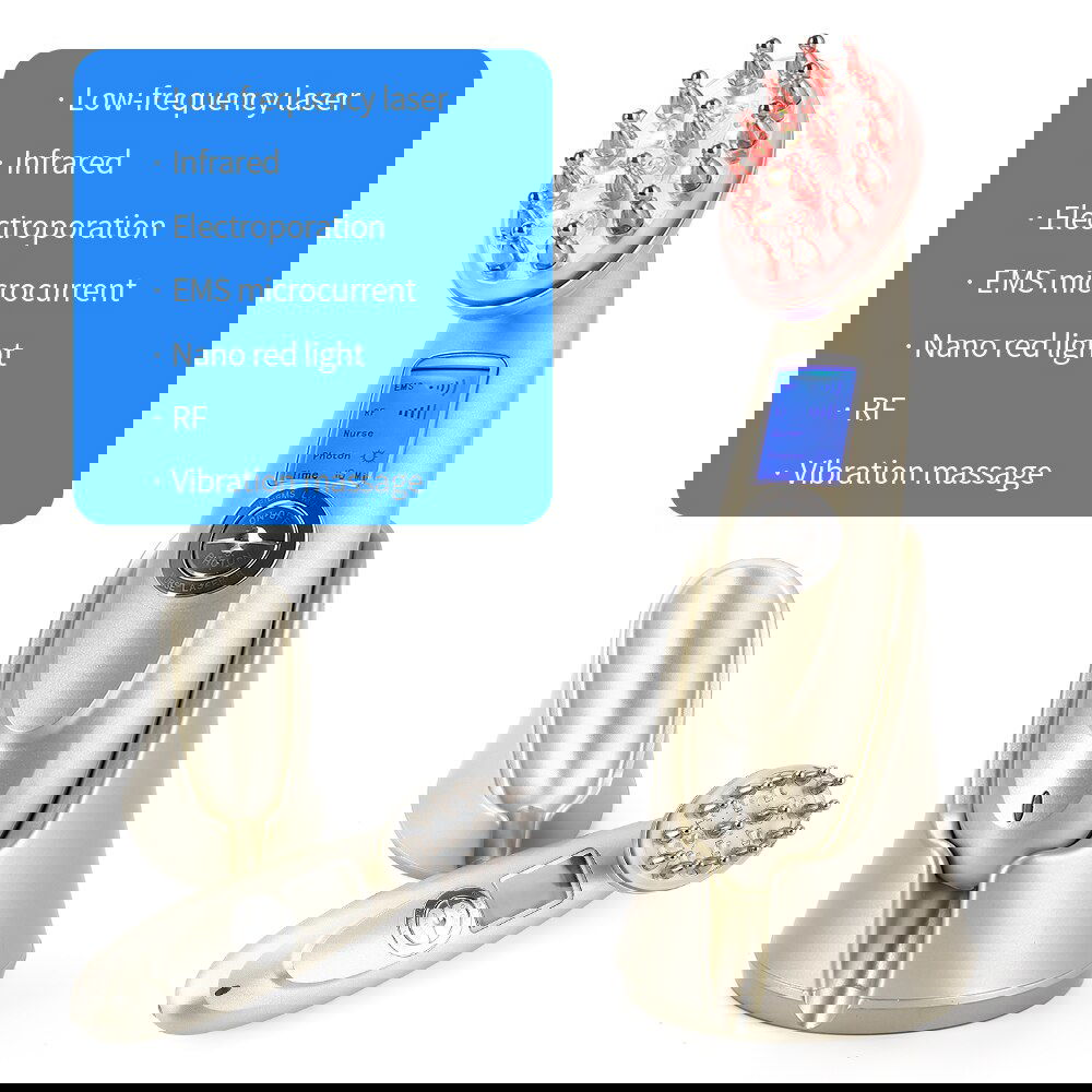 Electric Laser Hair Growth Comb Infrared EMS RF Vibration Massager Microcurrent Hair Care Hair Loss Treatment Hair Regrowth - World's Finest - 