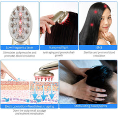 Electric Laser Hair Growth Comb Infrared EMS RF Vibration Massager Microcurrent Hair Care Hair Loss Treatment Hair Regrowth - World's Finest - 