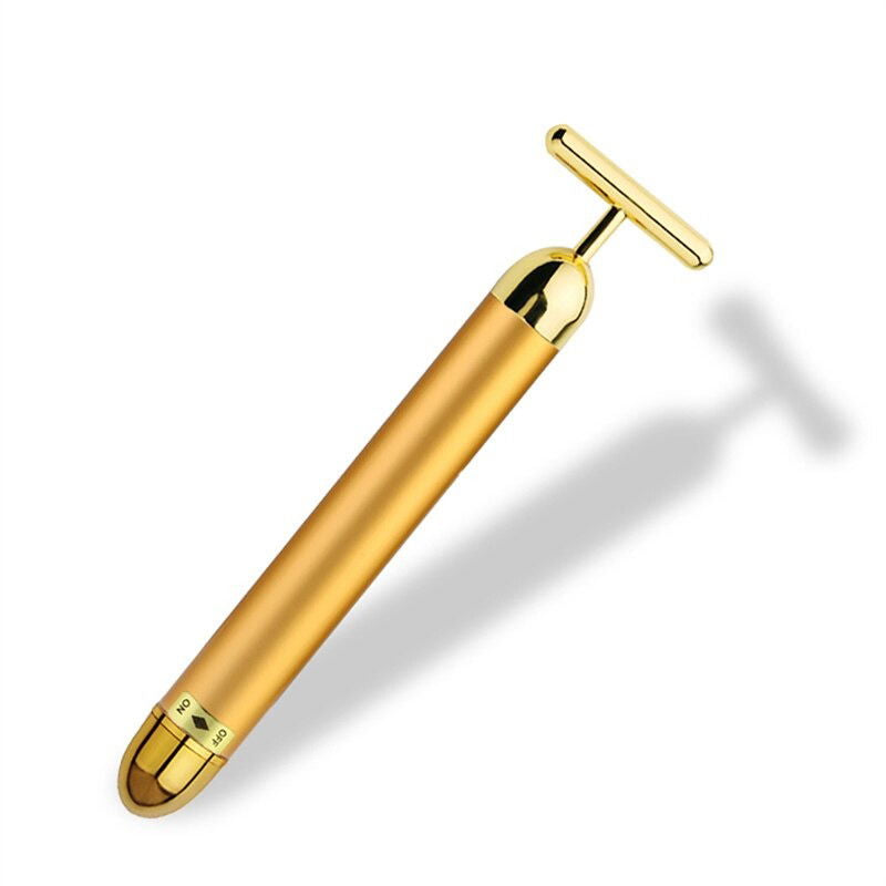 Energy 24K Gold T Beauty Bar Facial Roller Massager - World's Finest - 