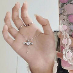 Heart Wings Necklace - World's Finest - 