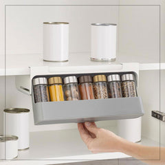 Kitchen Self-Adhesive Wall-Mounted Spice Organizer - World's Finest - 