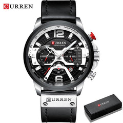 Military Leather Chronograph Wristwatch - World's Finest - 
