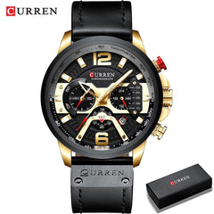 Military Leather Chronograph Wristwatch - World's Finest - 