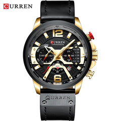 Military Leather Chronograph Wristwatch - World's Finest - 