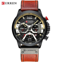 Military Leather Chronograph Wristwatch - World's Finest - 