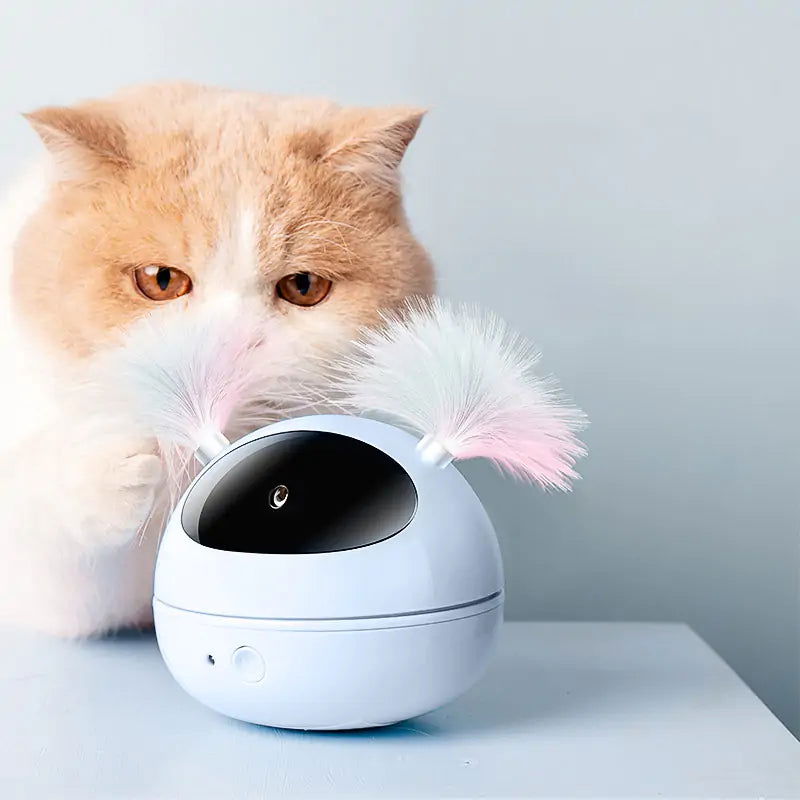 Rotating Laser Cat Feather Toy - World's Finest - 