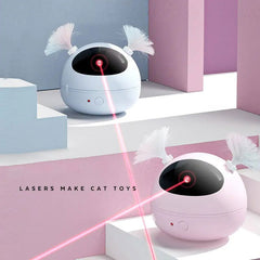 Rotating Laser Cat Feather Toy - World's Finest - 