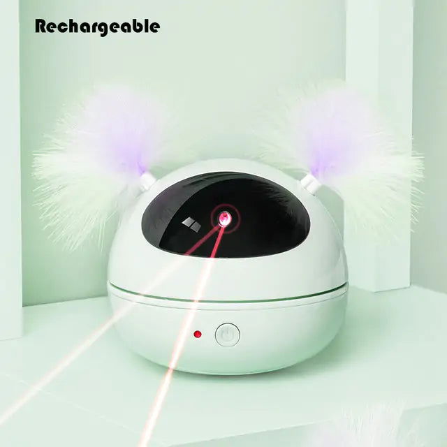 Rotating Laser Cat Feather Toy - World's Finest - 