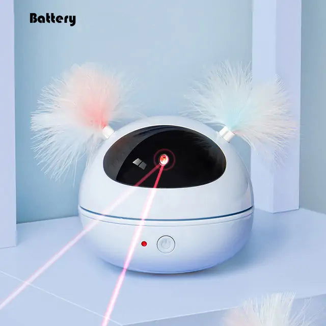 Rotating Laser Cat Feather Toy - World's Finest - 