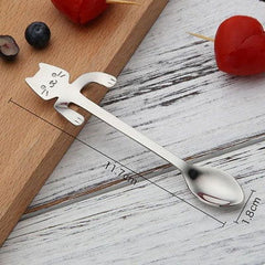 STAINLESS STEEL CAT TEASPOONS - World's Finest - 