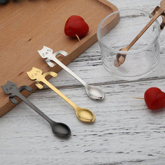 STAINLESS STEEL CAT TEASPOONS - World's Finest - 