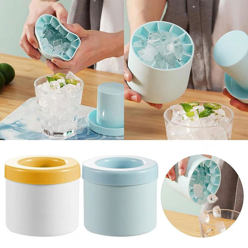 Silicone Cylinder Portable Ice Maker Bucket - World's Finest - 